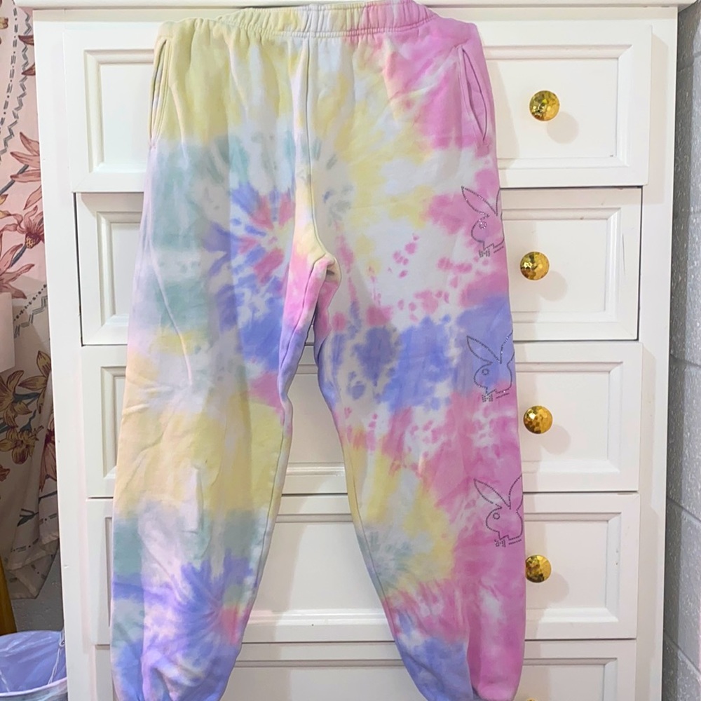 PacSun playboy bunny tie dye sweats🌈